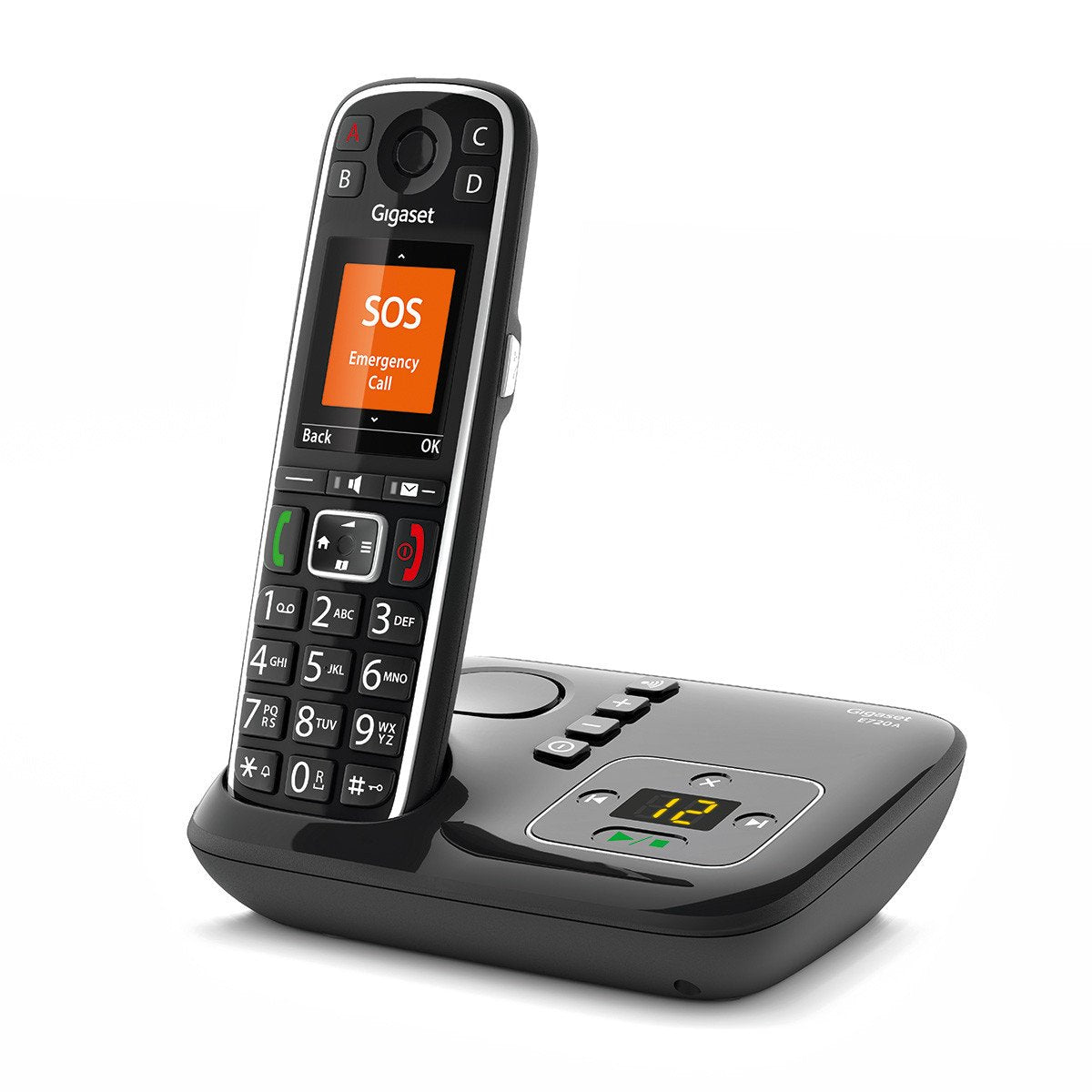 Teléfono  Gigaset E720a Dect/Analógico Identificador De Llamadas Negro