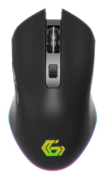 Raton Gaming Gembird Rgb Inalambrico Recargable De 6 Botones "Firebolt" Negro