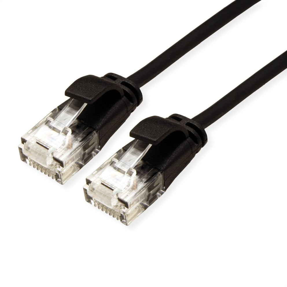 Roline Verde Utp Cable De Red Cat.6a (Class Ea), Lsoh, Slim, Schwarz, 0,3 M