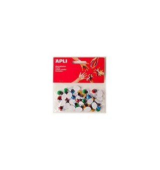 Apli Ojos Moviles Adhesivos Ovalados - Gran Poder De Adhesion - Versatiles Para Multiples Superficies - Ideales Para
