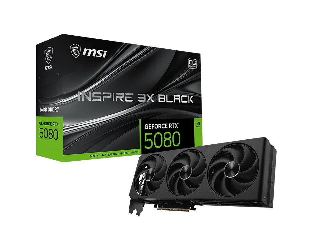 Rtx 5080 16g Msi Inspire 3x Oc Negro Gddr7 3 Fan