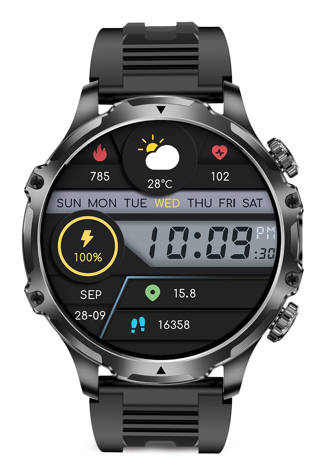 Smartwatch Ksix Venture Black  Xxl 1.85"