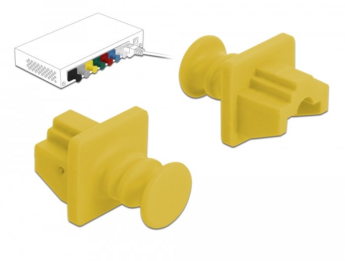 Protección De Polvo De Delock Para El Enchufe Rj45, Tapa Protectora Amarilla 86511