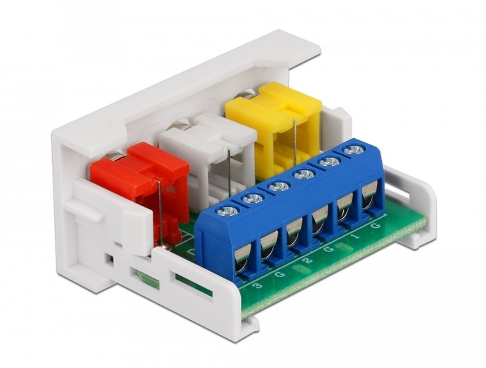 Easy 45 Modul 3 X Cinch Buchse 22,5 X 45 Mm