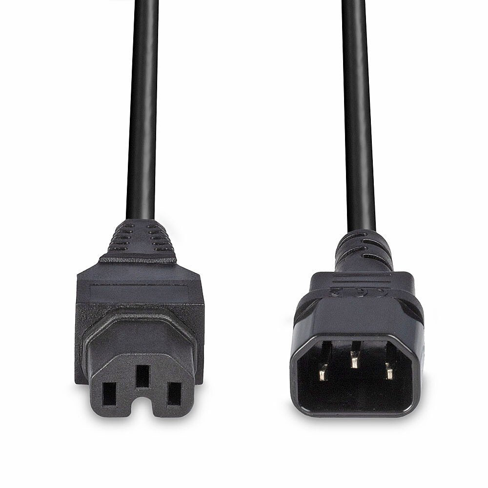 Lindy 30314 Cable De Alimentacion 2m C14 Acoplador C15 Acoplador Negro