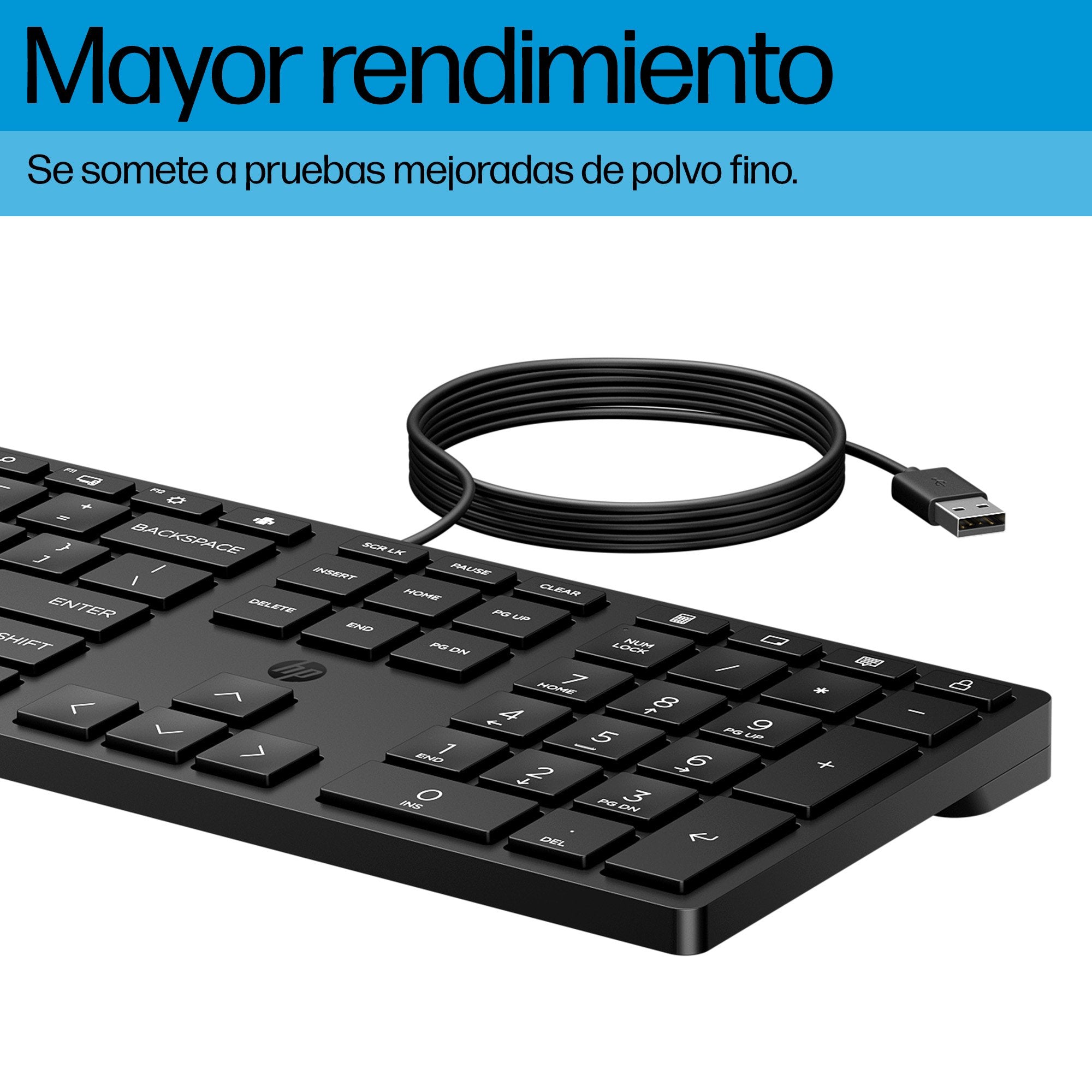 EAN 0194721888204 - HP 320K Wired Keyboard teclado Oficina USB Negro imagen 7
