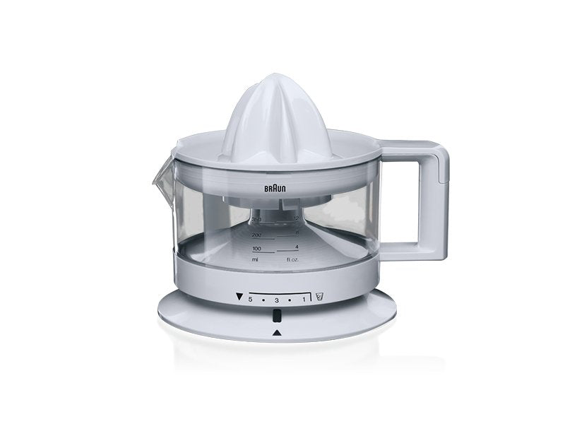 EAN 8021098773005 - Braun TributeCollection CJ 3000 prensa de cítricos eléctricos 0,35 L 20 W Transparente, Blanco imagen 1