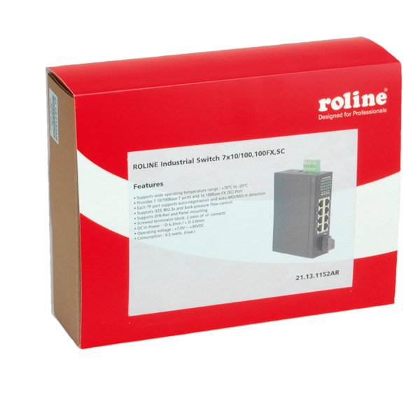 Roline Industrie Switch 7x Rj-45 1x Sc Unmanaged