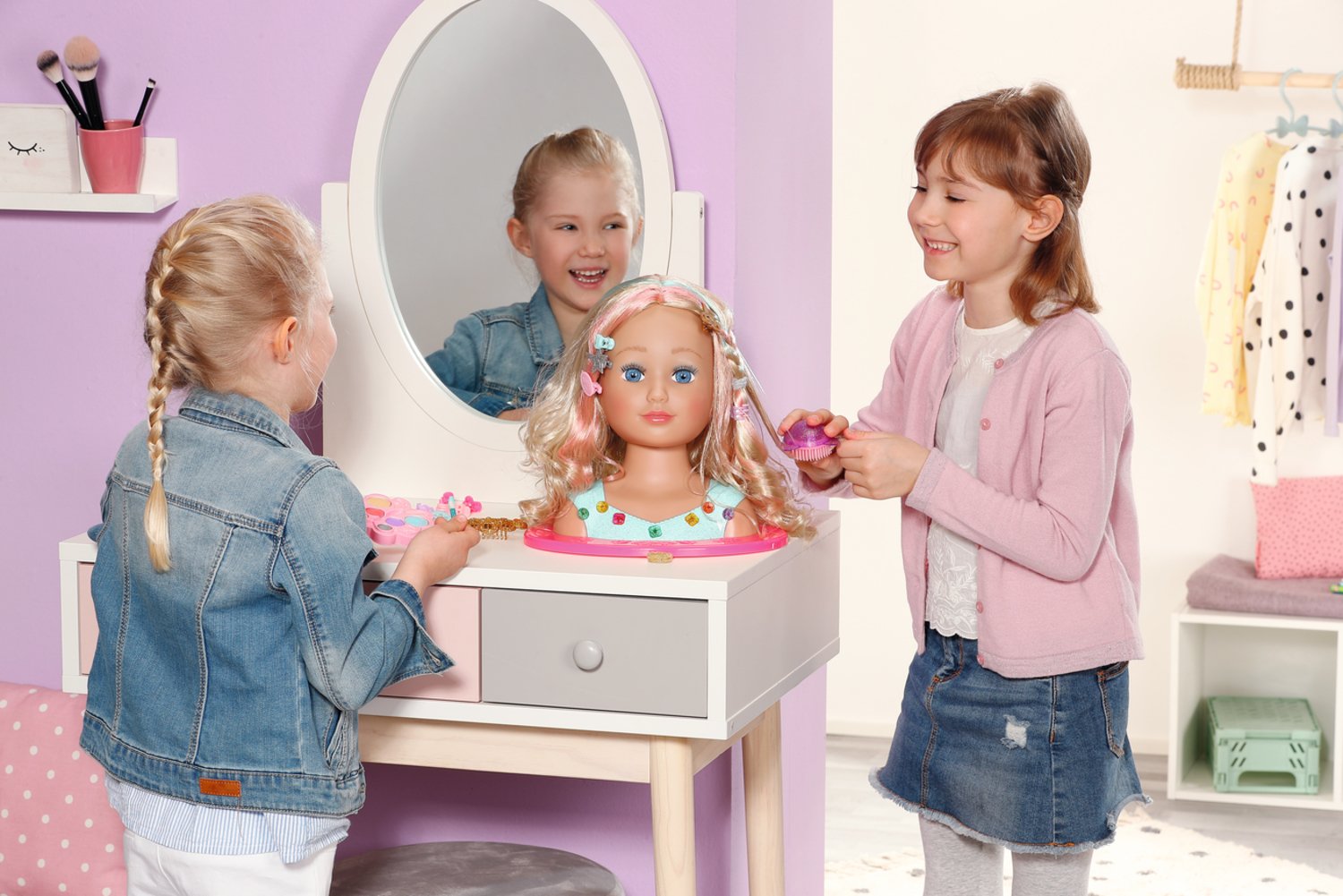 Zapf Creation Baby Born® Sister Styling Head Princess, Cabeza De Maquillaje Y Peluquería 835432