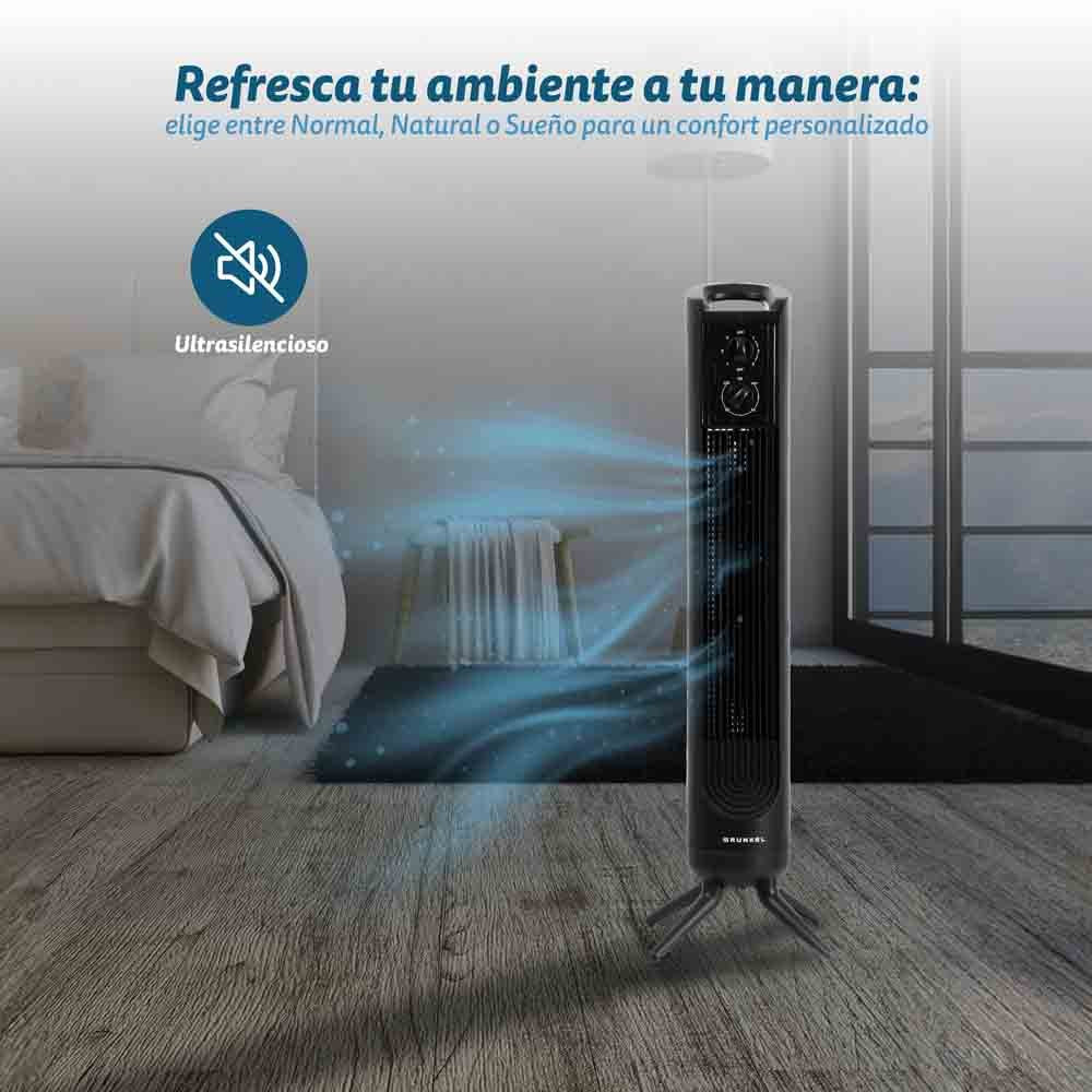 Ventilador De Torre Grunkel Tf-324l Ng 45w 3 Velocidades