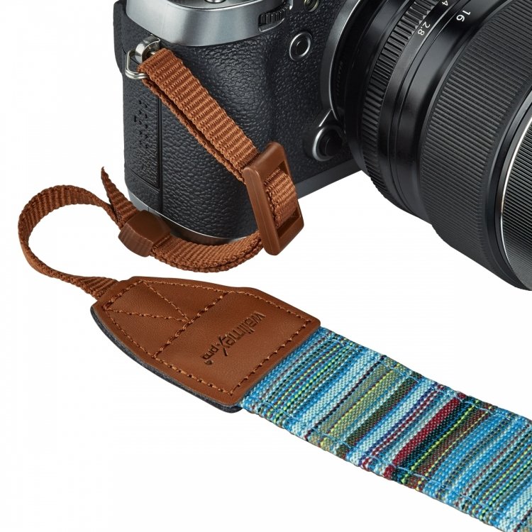 Walimex 21329 Correa Cámara Digital Azul, Gris, Arena