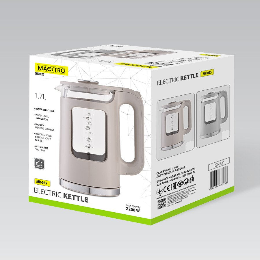 EAN 4897144673803 - Maestro MR-065-BEIGE tetera eléctrica 1,7 L 2200 W imagen 6