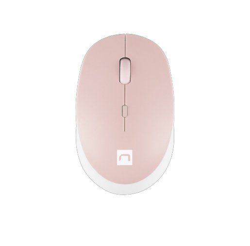 Raton Natec Harrier 2 Optico Inalambrico 1600dpi Bluetooth 5.1 Rosa/Blanco