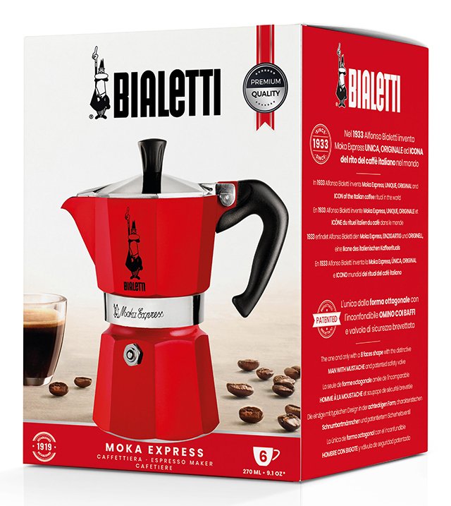 EAN 8006363018395 - Bialetti Moka Express Cafetera italiana Rojo imagen 5