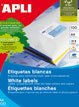 Apli Etiquetas Adhesivas 63,5x38,1mm Inkjet/Láser C/Romos 21 X 100h Blanco