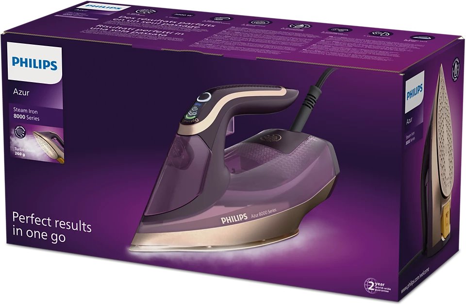 EAN 8720389004599 - Philips DST8040/30 plancha Plancha a vapor Suela SteamGlide Elite 3000 W Púrpura imagen 9