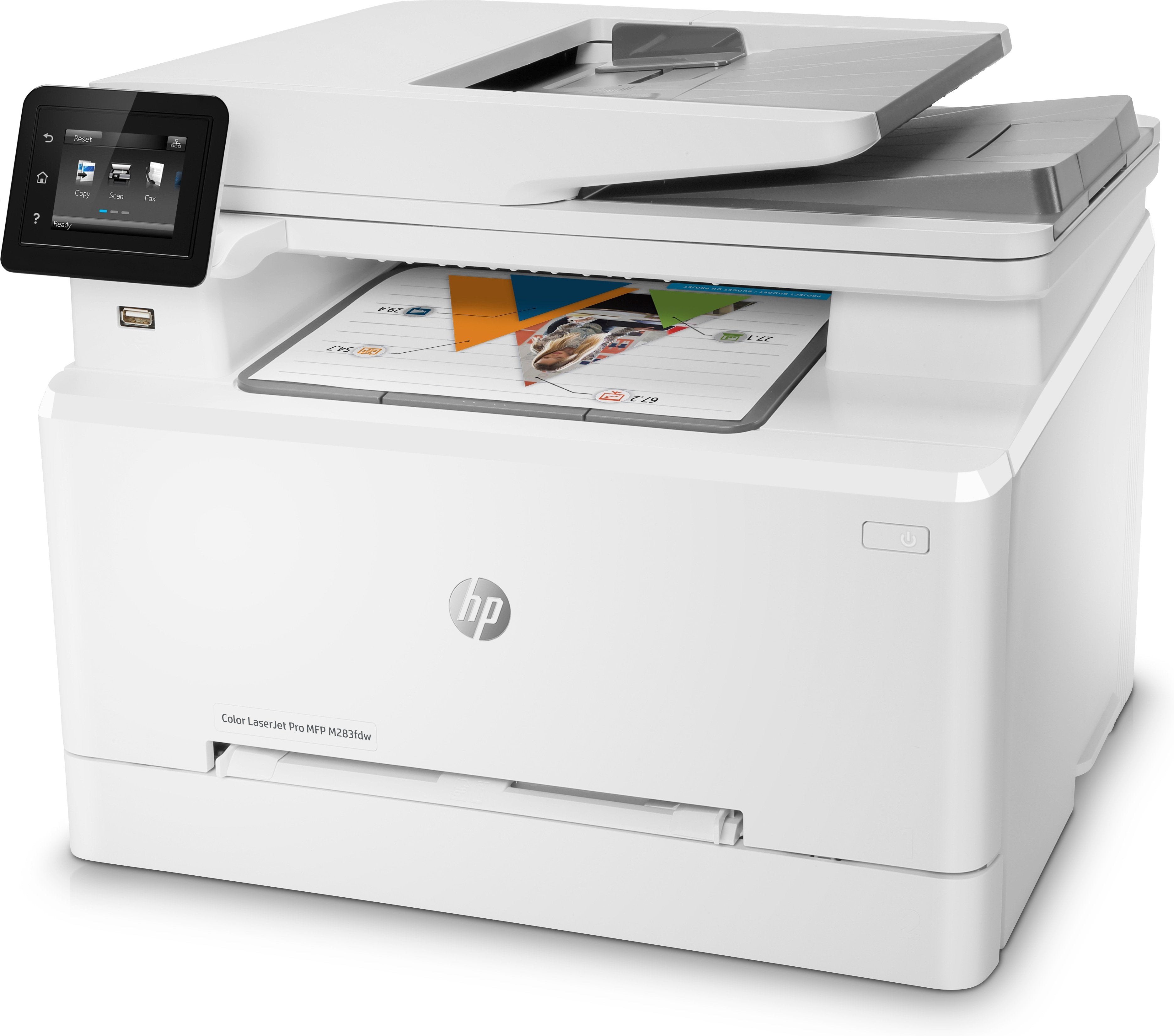 Multifunción Láser Color Hp Láserjet Pro M283fdw Wifi Fax Dúplex Blanca