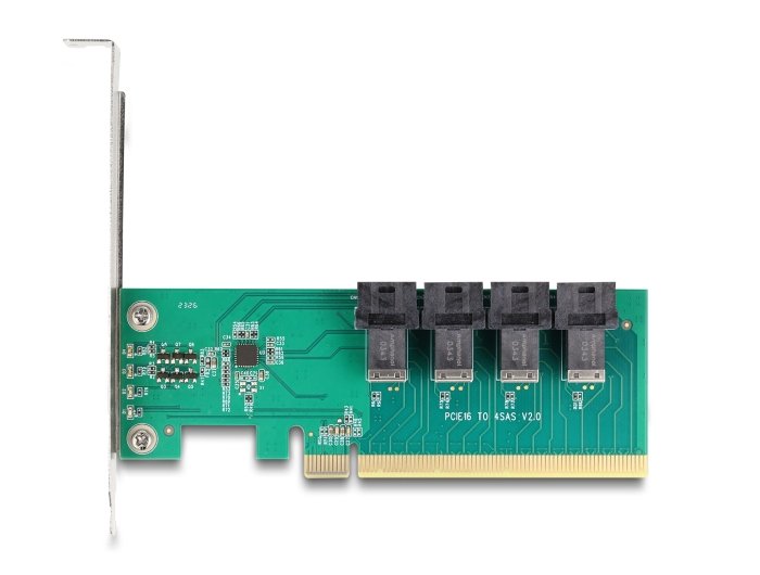 Pci Express X16 Karte Zu 4 X Intern Sff-8643 Nvme - Bifurcation - Low Profile Formfaktor