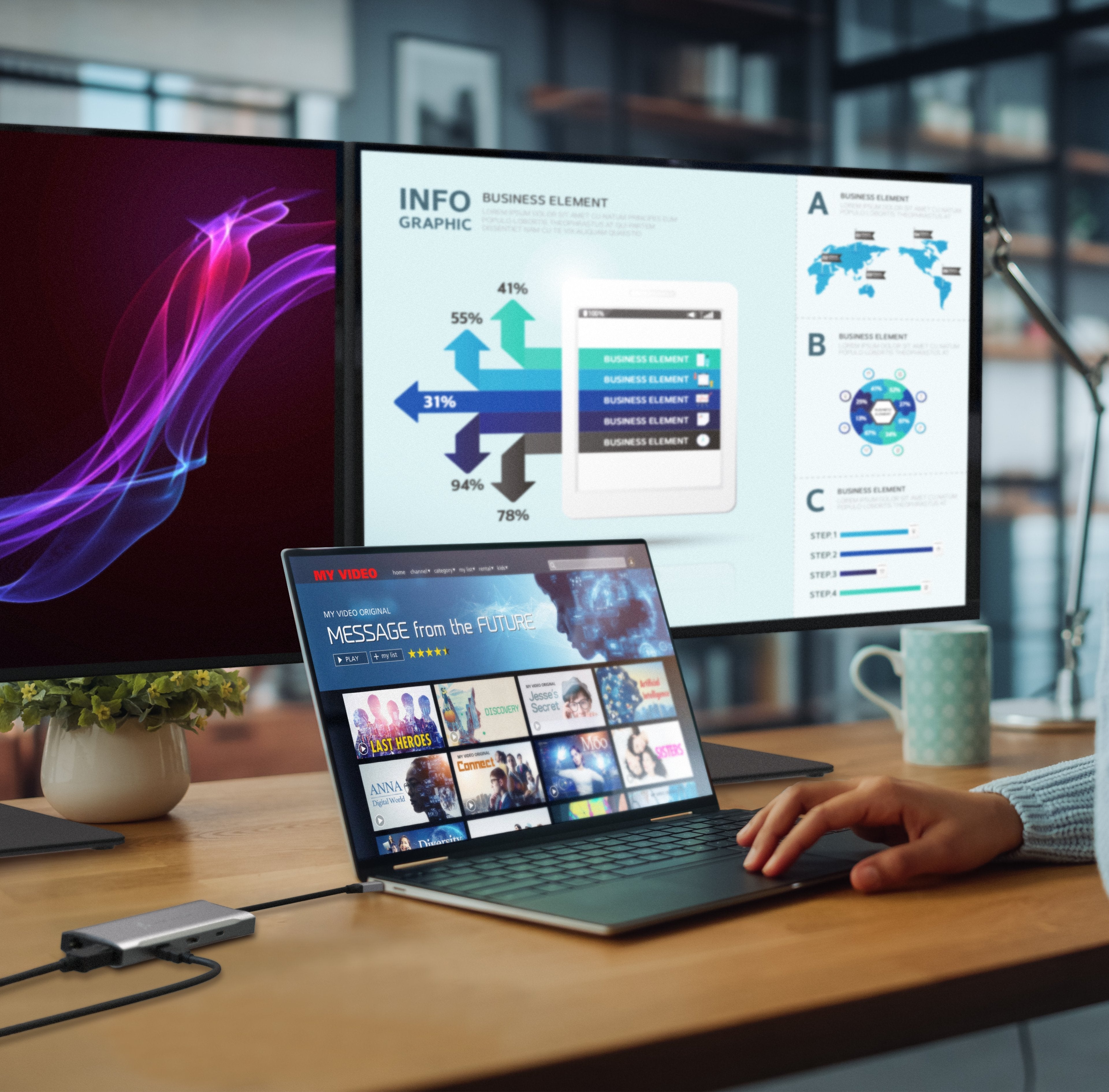 4k60 Elite Usb-C Triple-Monitor
