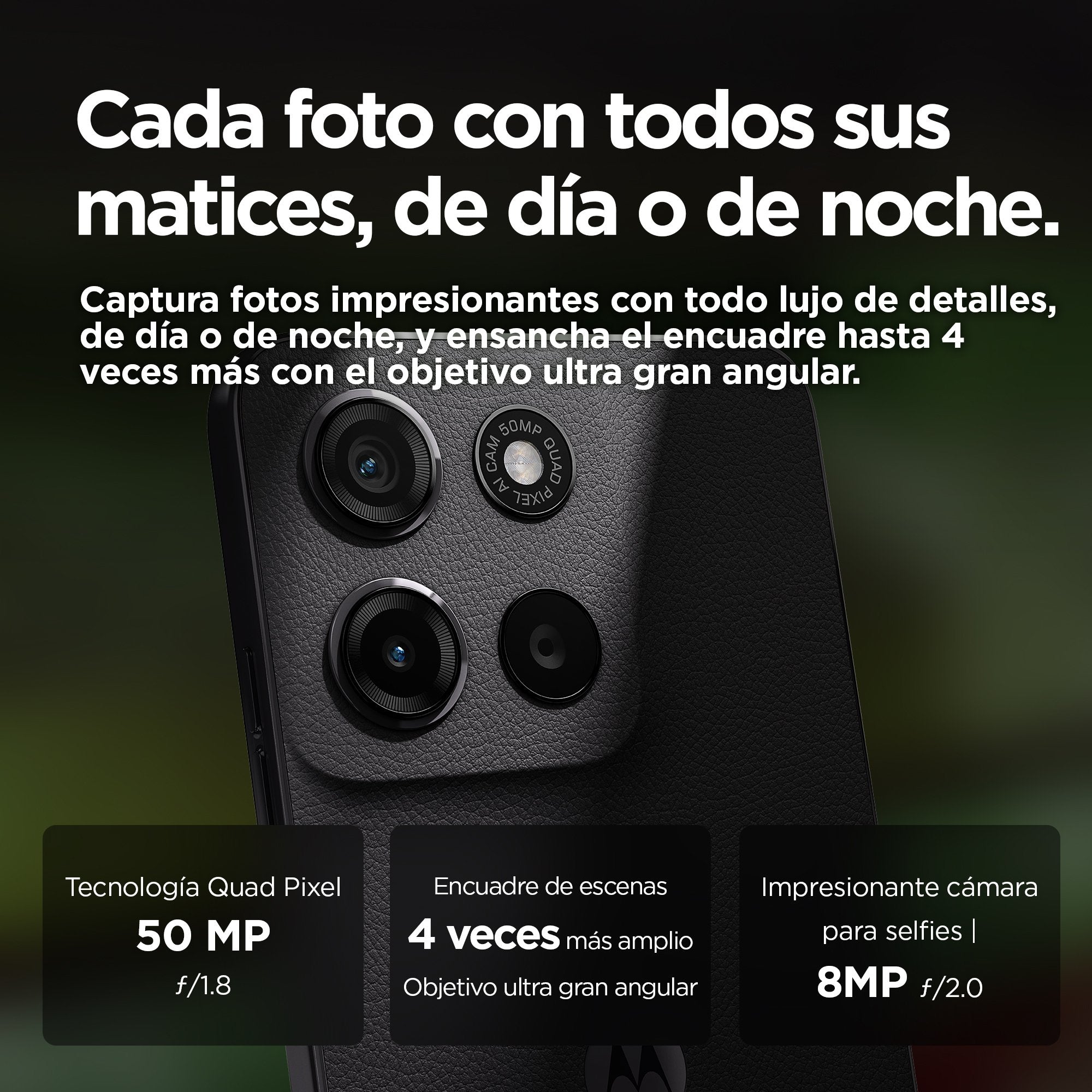 Smartphone Motorola Moto G15 128gb Android 15, Símil Piel, 4 Gb 840023280955