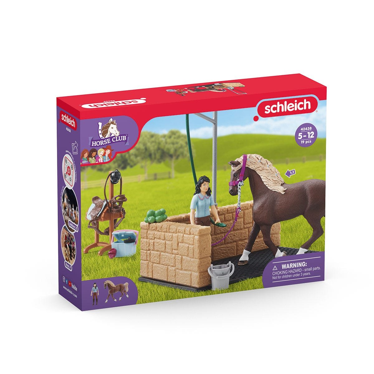 Schleich Área De Lavado Del Horse Club Con Emily Y Luna