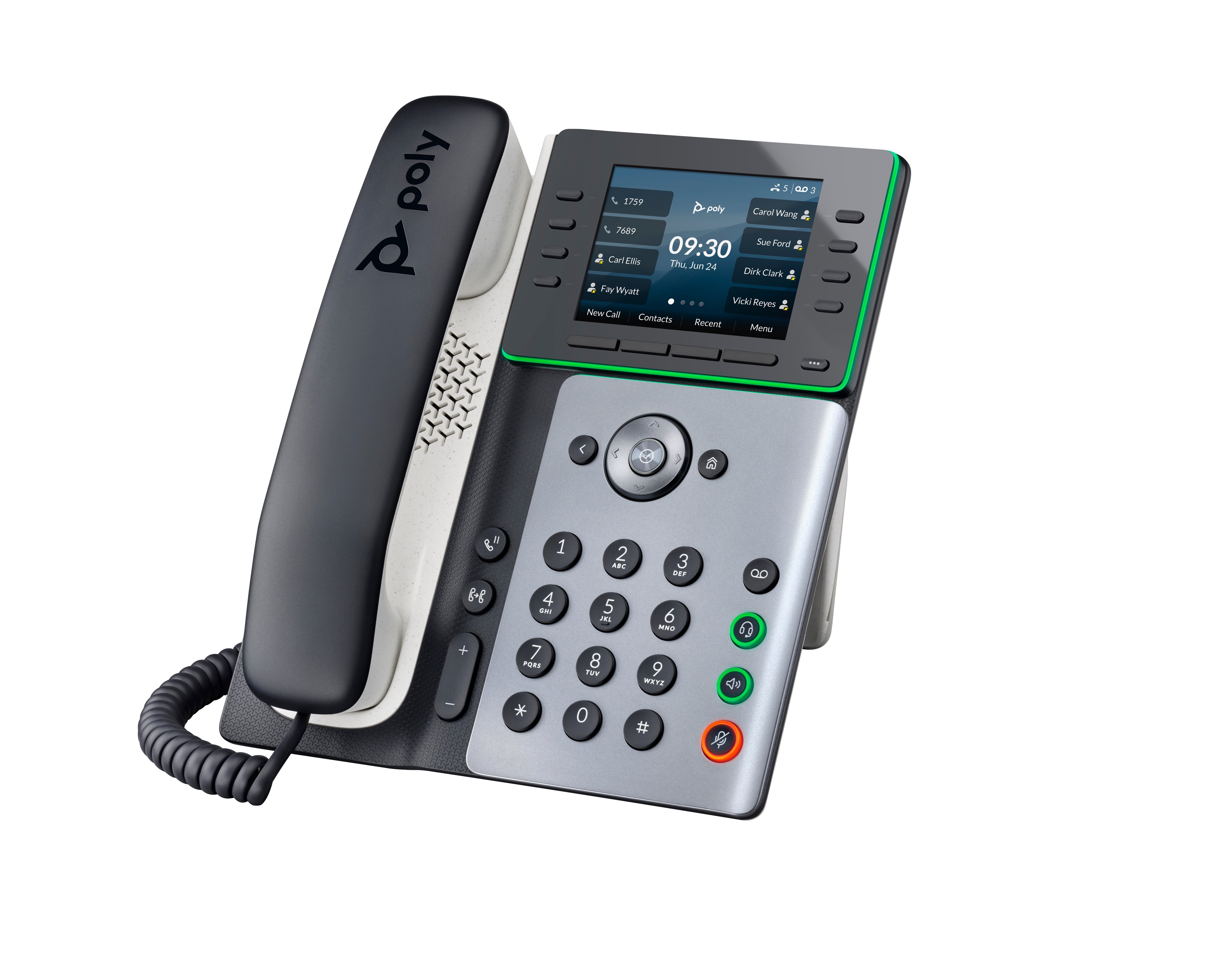EAN 0017229175501 - HP Poly Edge E320 IP Phone and PoE-enabled teléfono IP Negro 8 líneas IPS imagen 7