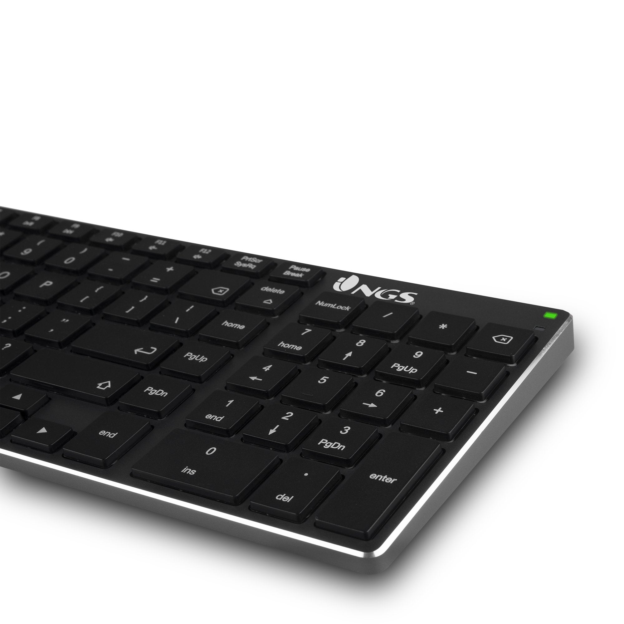 Ngs Fortune-Bt Teclado Multidispositivo Inalambrico Usb Bluetooth - Portugues - Silencioso - Teclas X-Type - Bateria