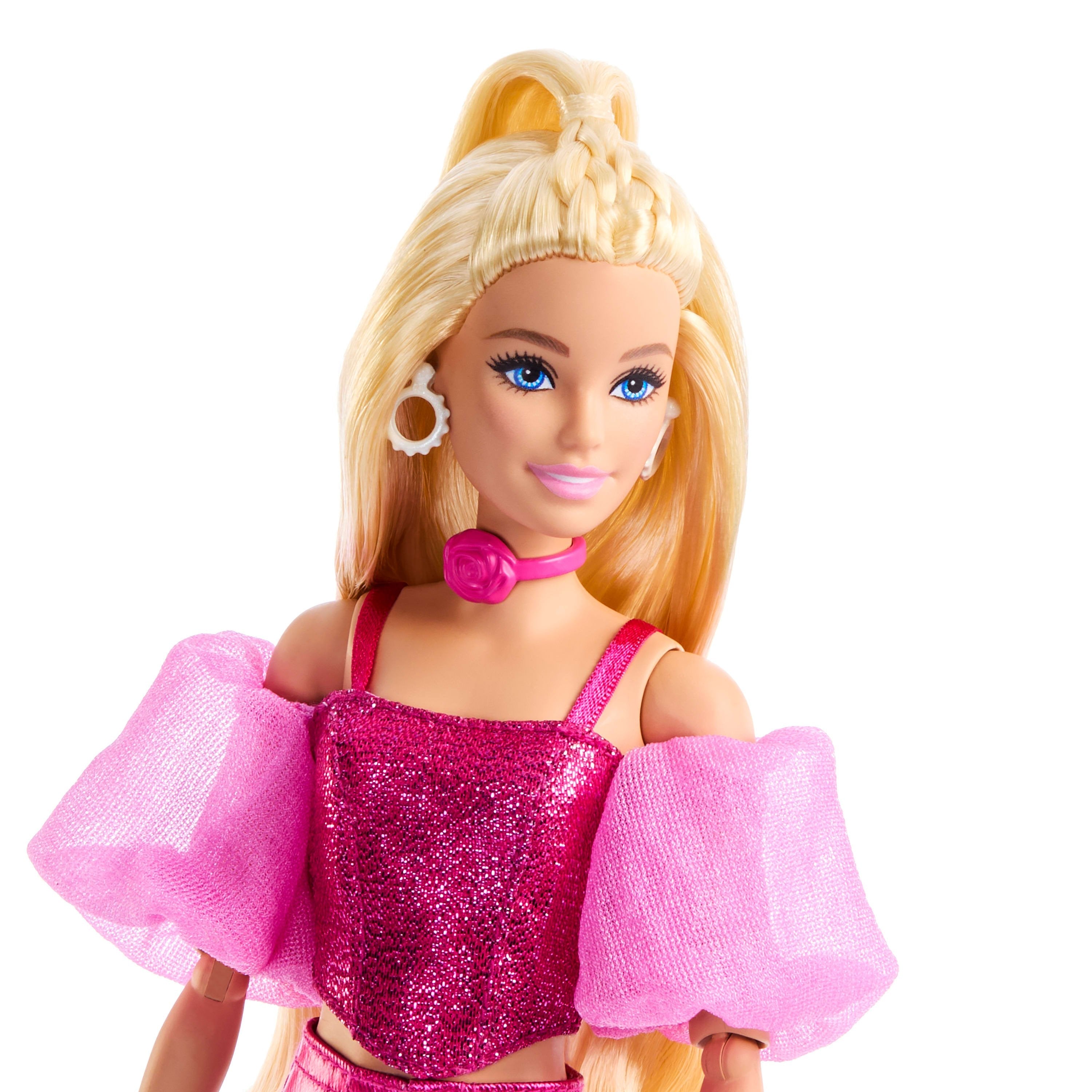 Mattel Barbie Deluxe Style Im Rosaen Metallic Outfit Jfp40