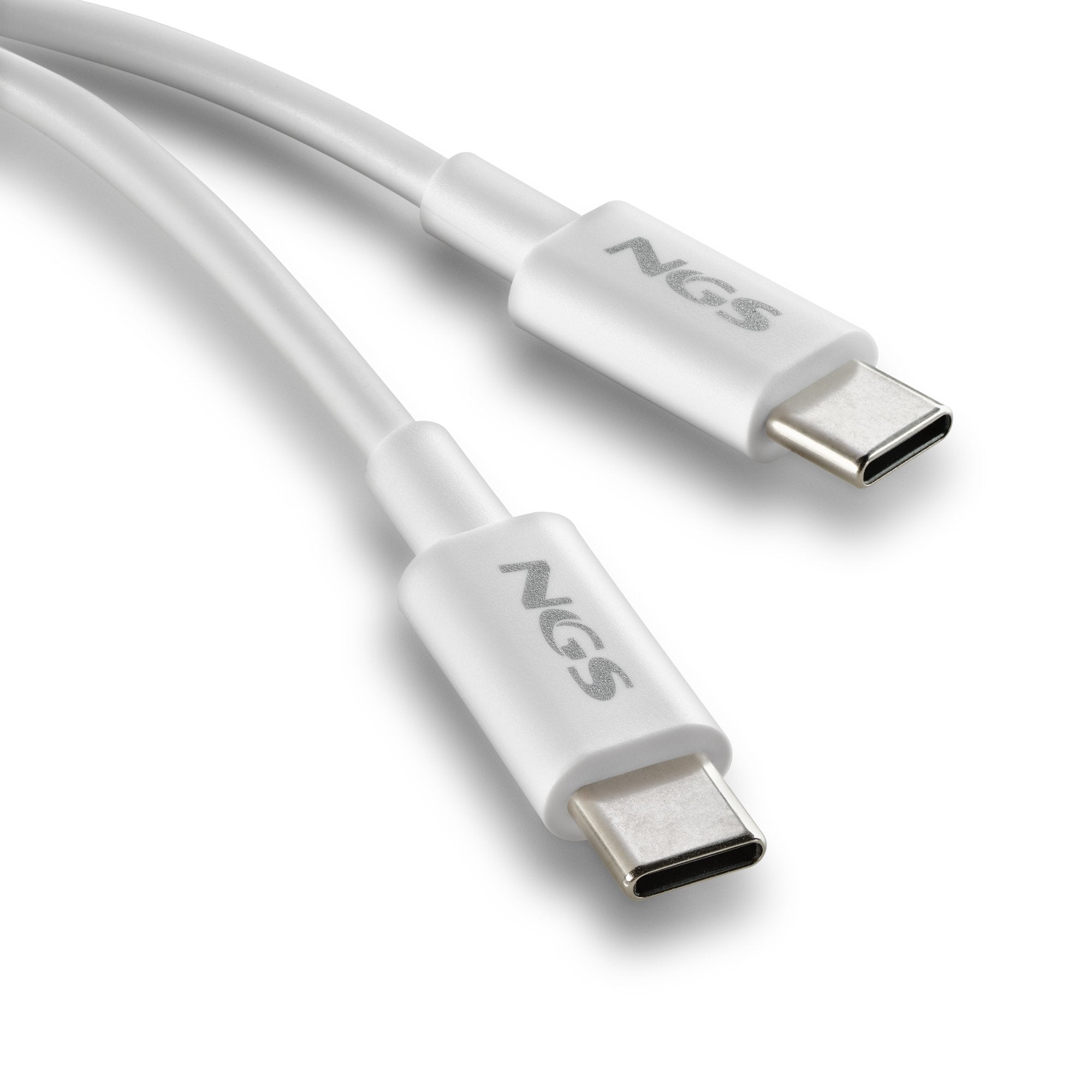 Cable Usb 2.0 Tipo-C Ngs Zyro 60w-1 Usb Tipo-C Macho Usb Tipo-C Macho Hasta 60w 480mbps 1m Blanco