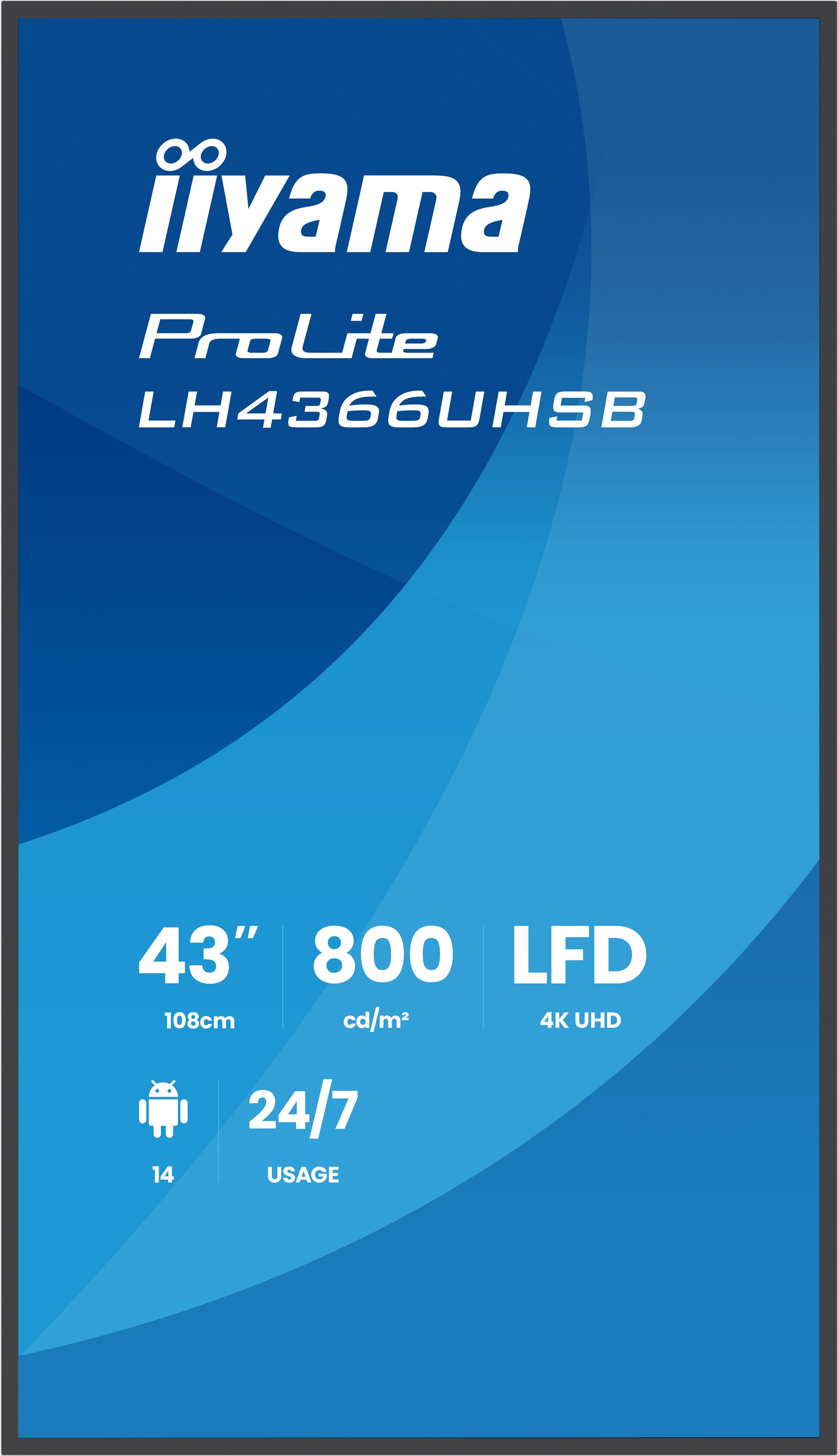Iiyama Prolite Lh4366uhsb-B1ag - 108 Cm (42.5")