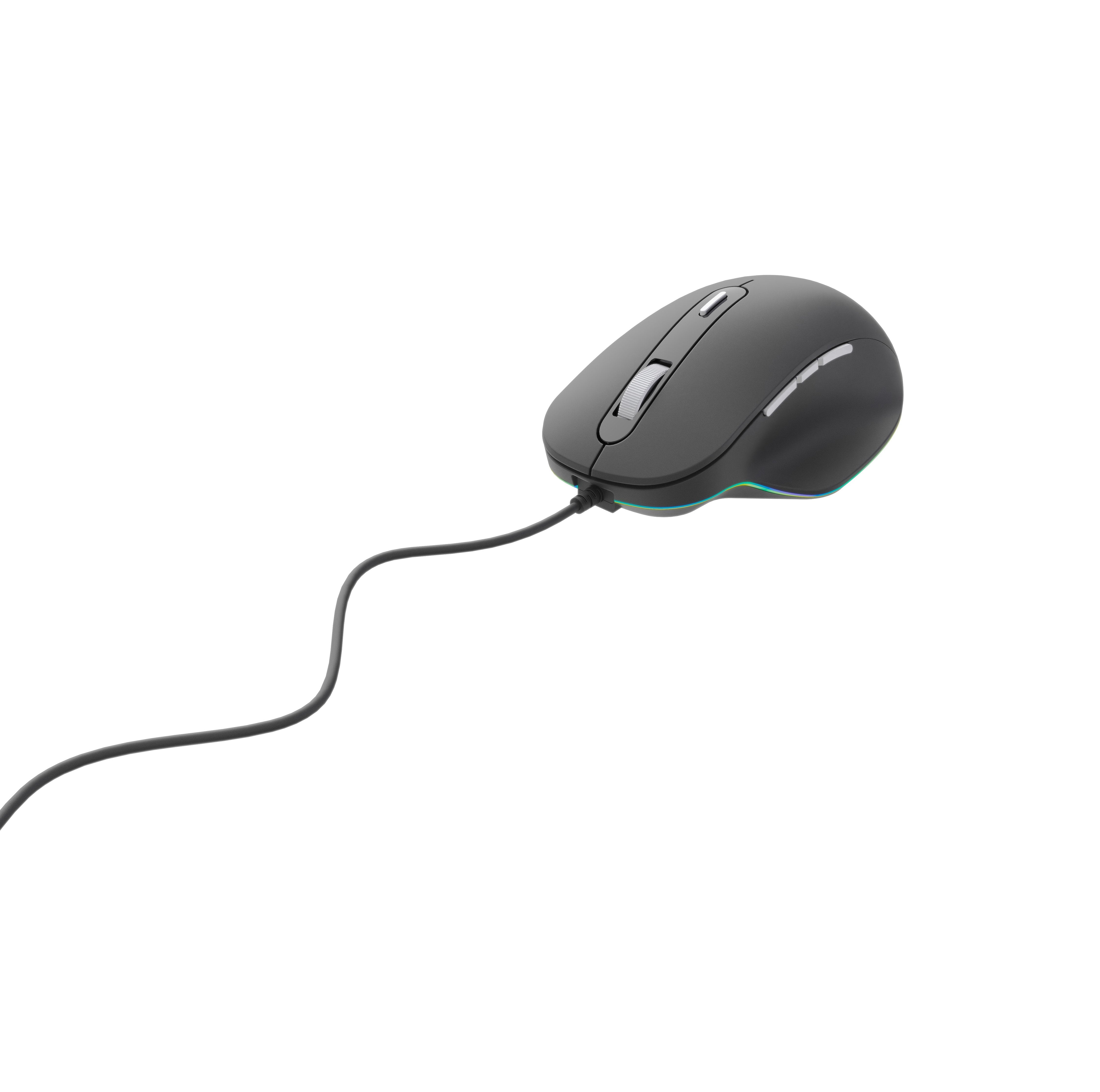 Gembird Ratón Óptico Led, Usb, Negro Usb, 3600 Dpi Mus-6b-02