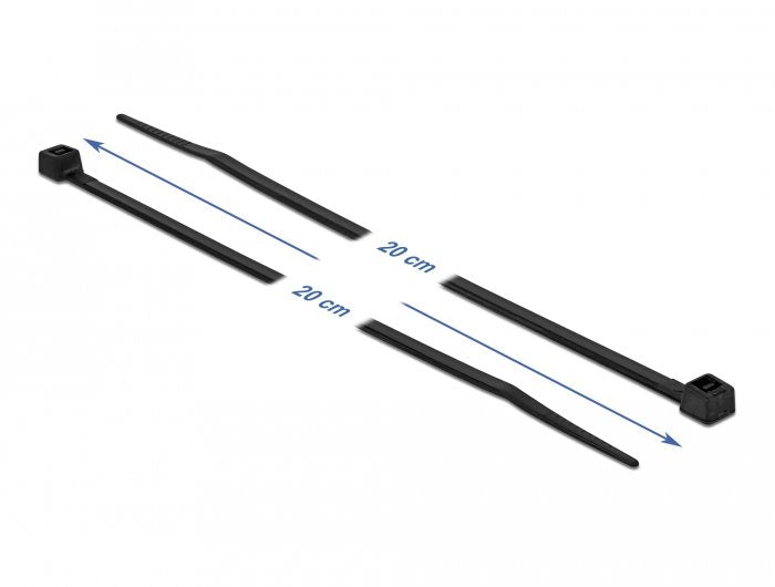 Delock Cablebinder Kälteresistent L 200 X B 3,6 Mm Schwarz 100 Stück