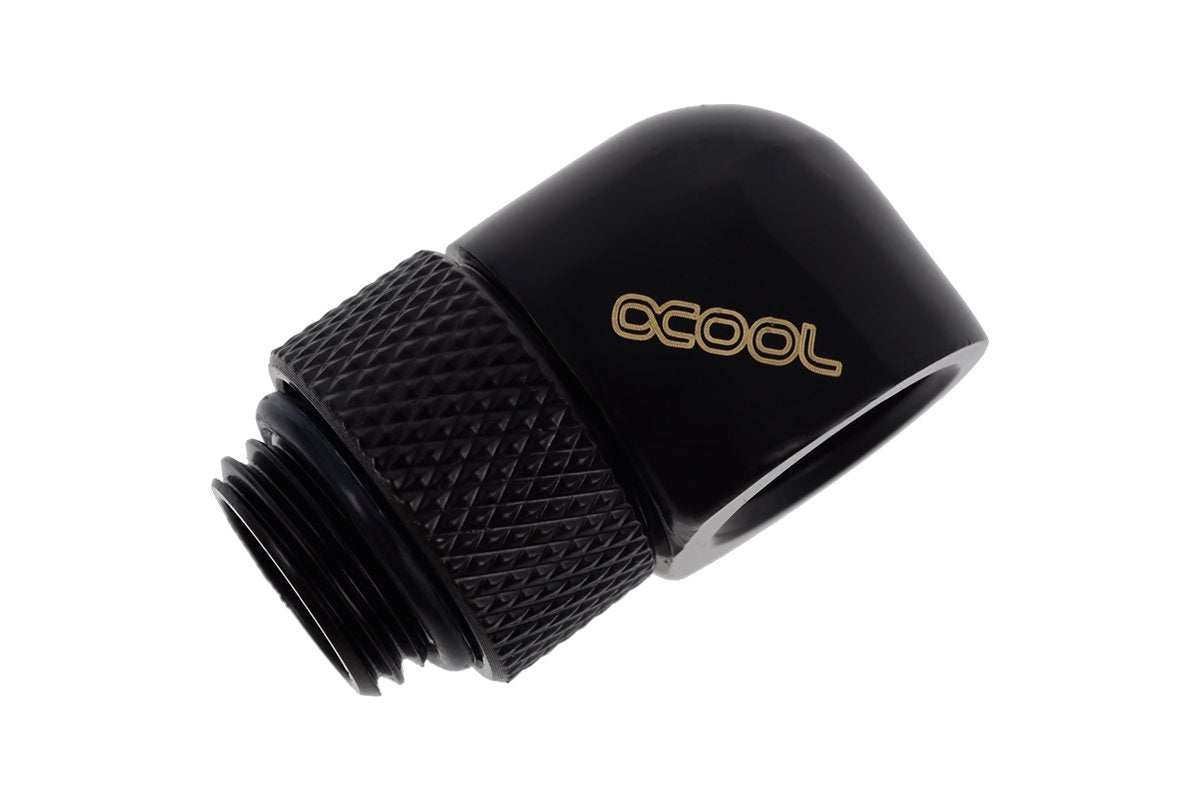 Racor L Alphacool Eiszapfen Giratorio Negro Giratorio/90â°/G1/4  Interior-Exterior 1011177