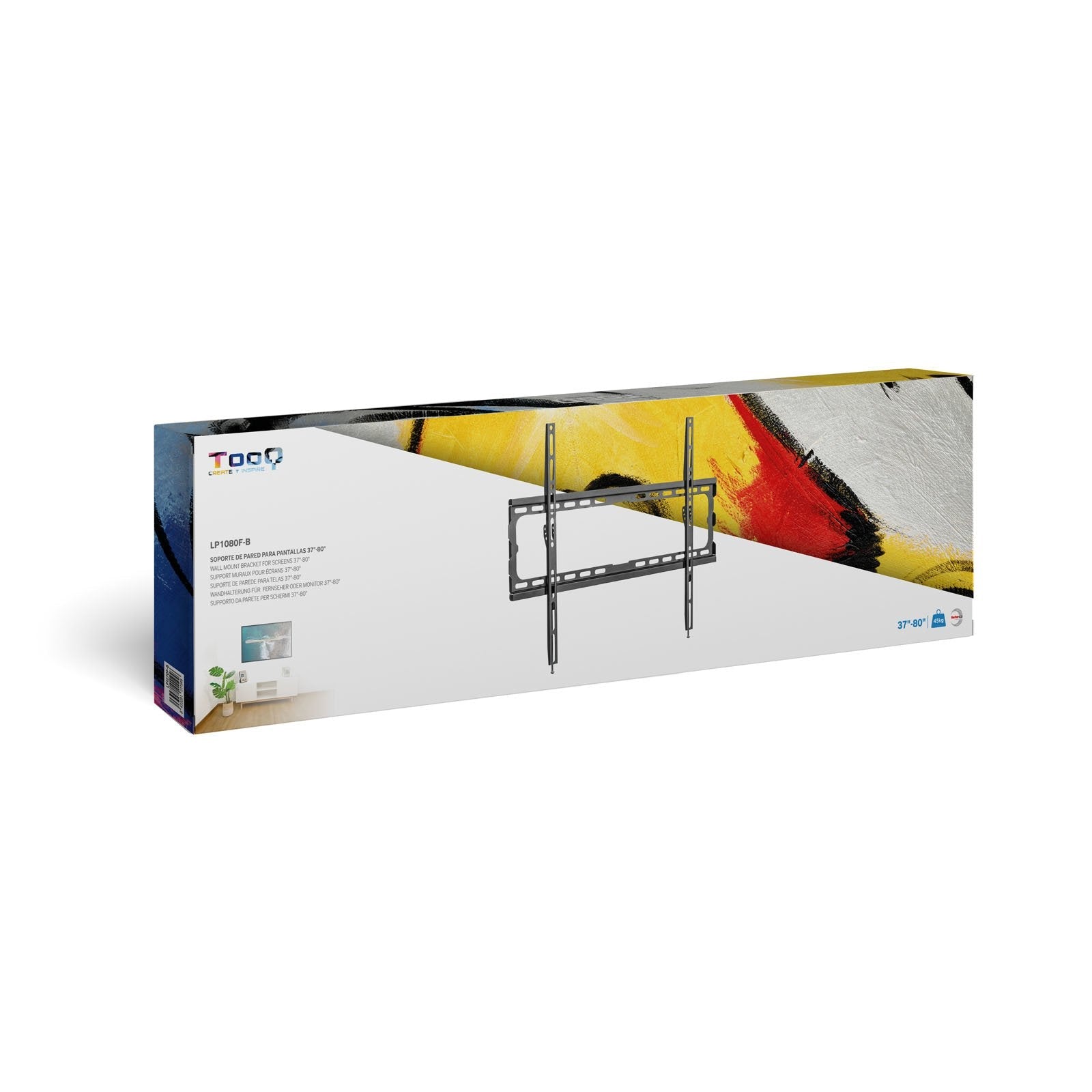 Tooq Soporte Fijo De Pared Para Tv De 37"-80" - Peso Max 45kg - Vesa 600x400mm