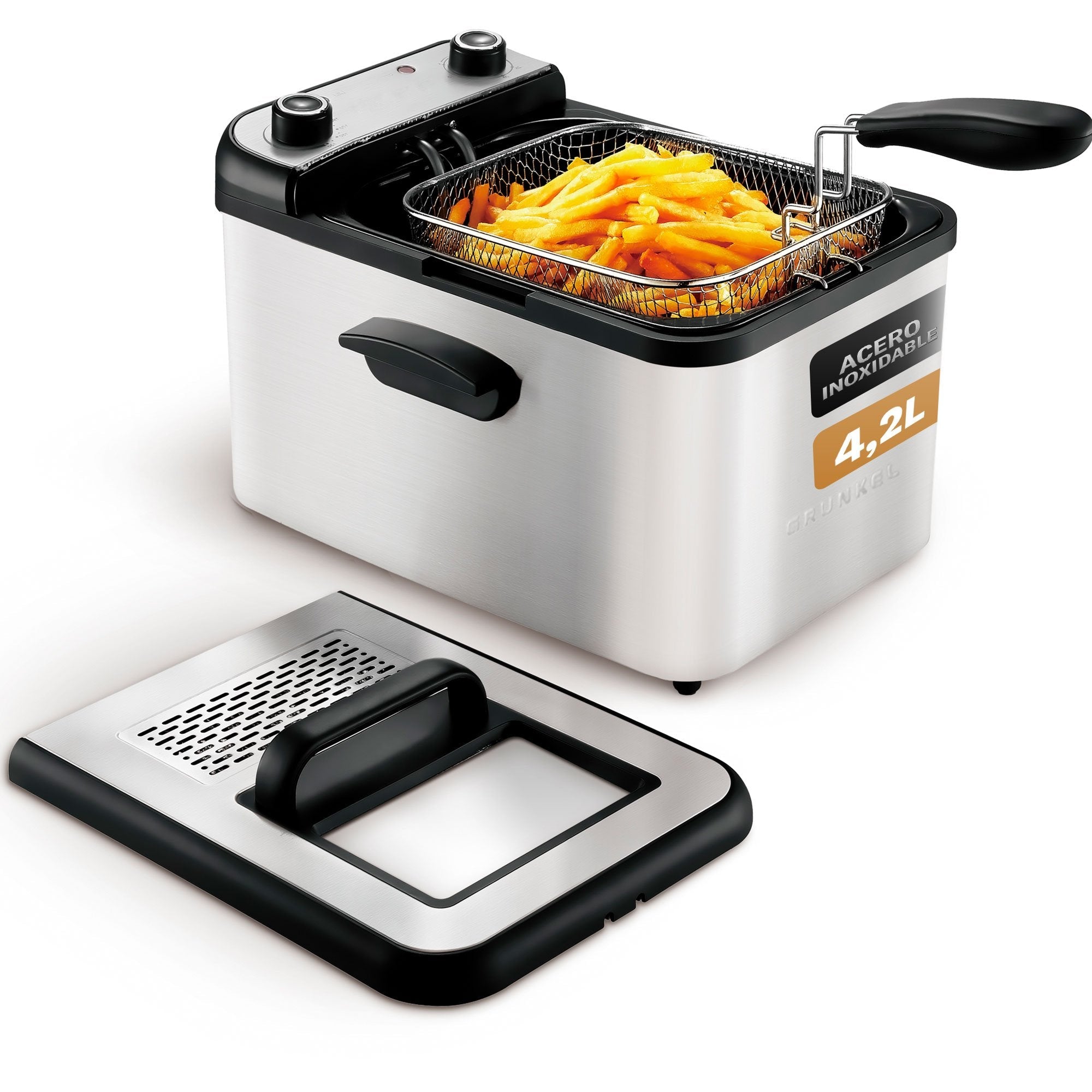 Freidora Grunkel Maxi Fry Pro 3000w Capacidad 4.2l