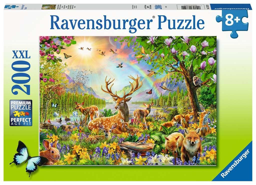 Rompecabezas Infantil De Ravensburger Familia De Ciervos Agraciados (200 Piezas)