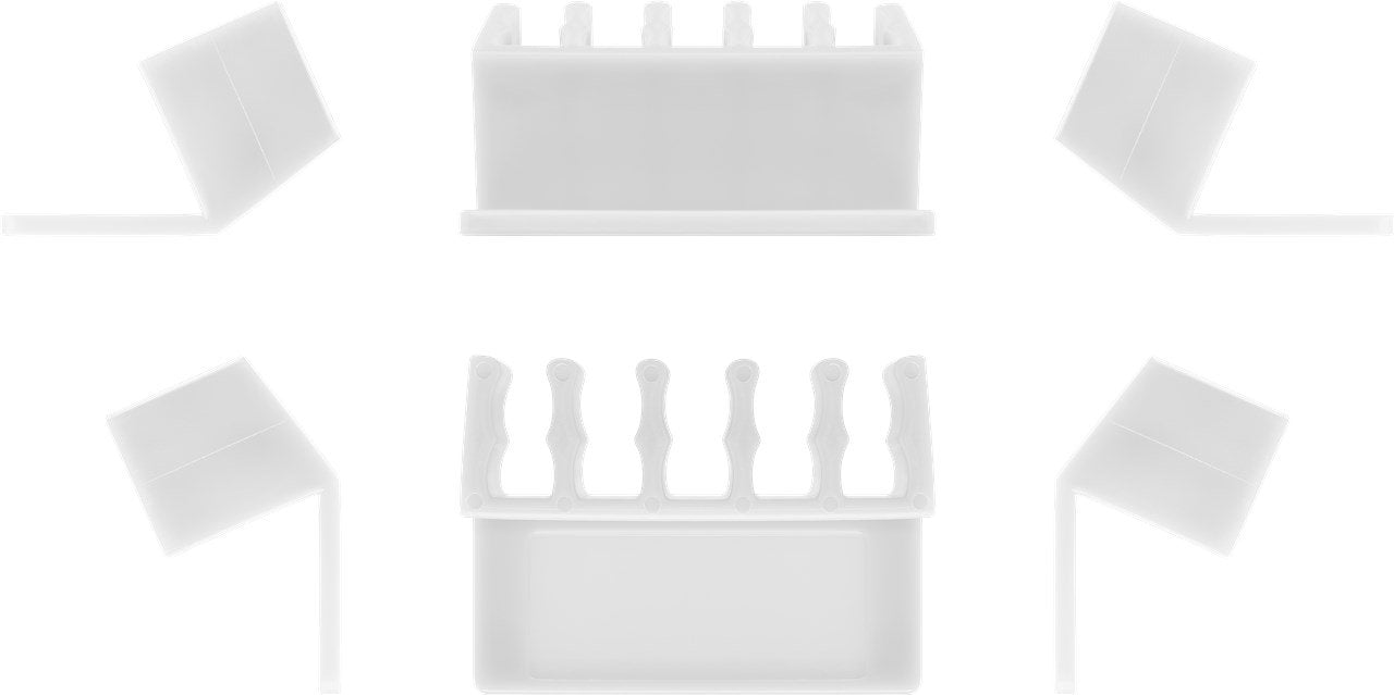 Juego De 2 Piezas Para Organizar Y Sujetar Cables, Extraíble, Gestión De Cables 5 Ranuras, Blanco, Blister
