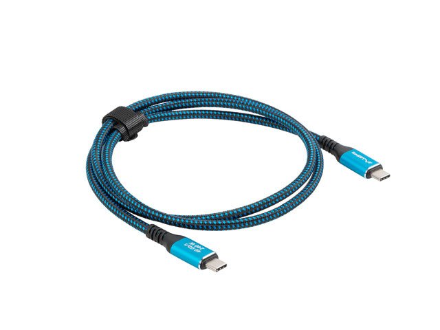 EAN 5901969447132 - Lanberg CA-CMCM-44CU-0005-BK cable USB USB4 Gen 2x2 0,5 m USB C Negro, Azul imagen 5