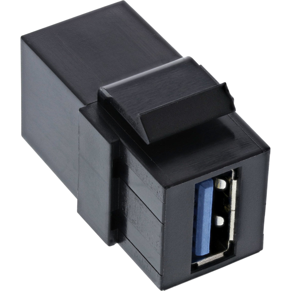 Módulo Snap-In Inline Usb 3.0, Usb-A F/F, Ángulo De 90°, Carcasa Negra
