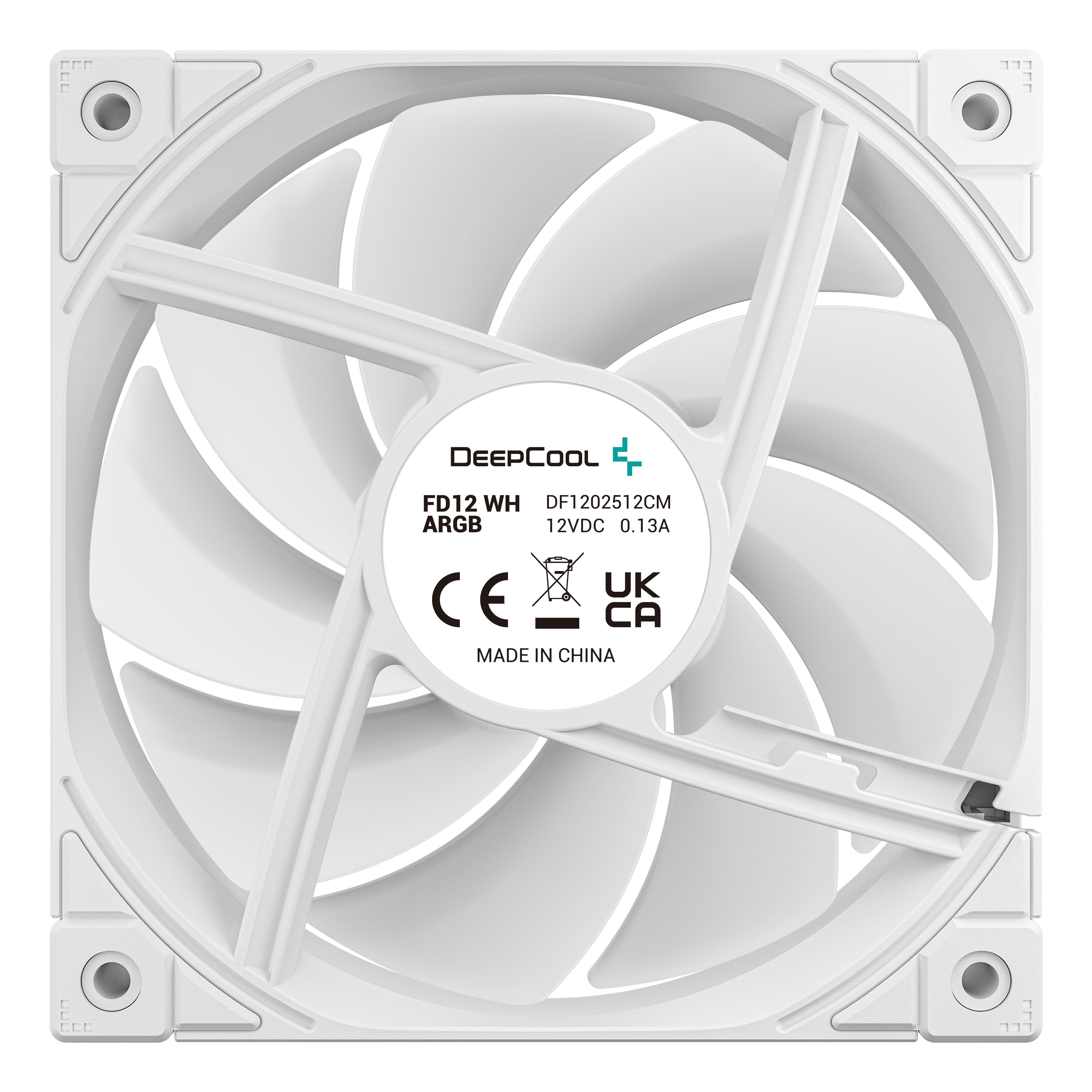 Ventilador Pc Deepcool Fd12 Argb Wh 120x120x25 120 Mm R-Fd12-Whapn1-G
