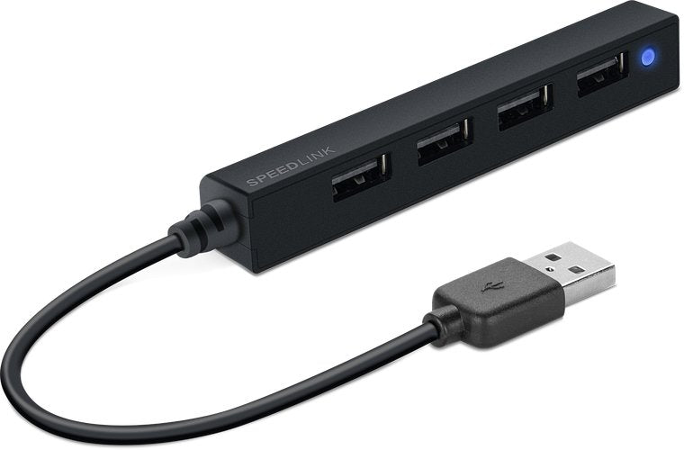 Hub Speedlink Snappy Slim Usb 4-Port, Usb 2.0, Passive, Black