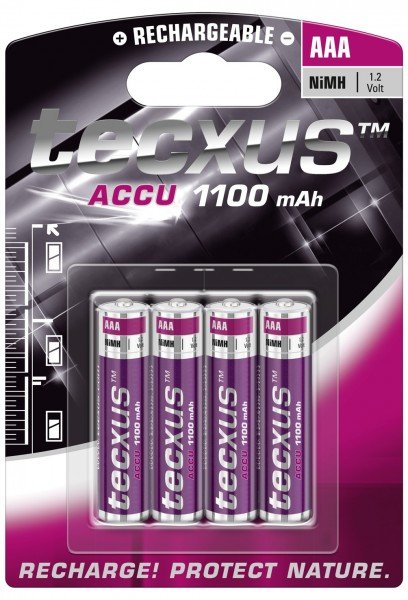 Bateria Recargable Aaa Lr03 1100ma 1,2v 4 X Blister Tecxus