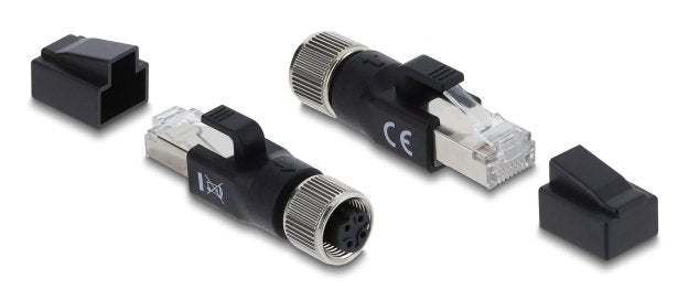 EAN 4043619908325 - DeLOCK 90832 cambiador de género para cable M12 4-pin RJ-45 Negro imagen 2