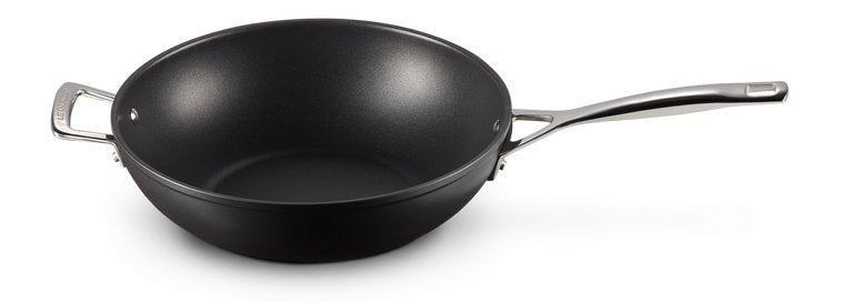 Le Creuset Toughened Non-Stick Nonstick Stir-Fry Stirfry Pan 30cm Negro Silver (51104300010202)