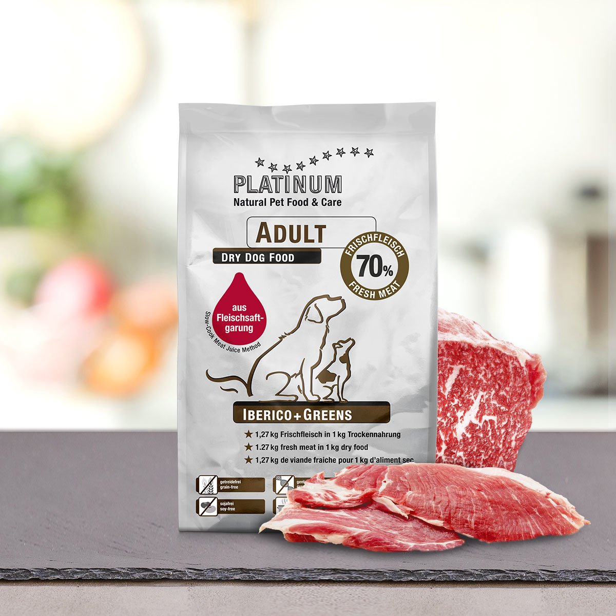 EAN 4260208740184 - Platinum Adult Iberico + Greens 1,5 kg Adulto Cerdo imagen 1