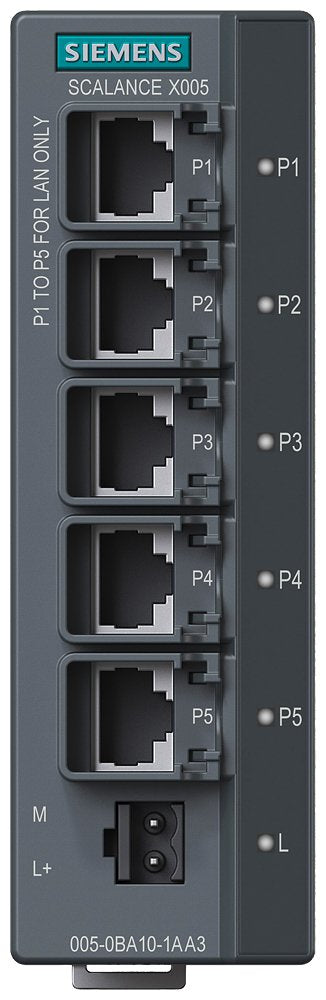 Siemens Industrial Ethernet Switch 6gk5005-0ba10-1aa3 6gk50050ba101aa3 - - 0.1 - - 0 - Switch - 0,1 Gbps