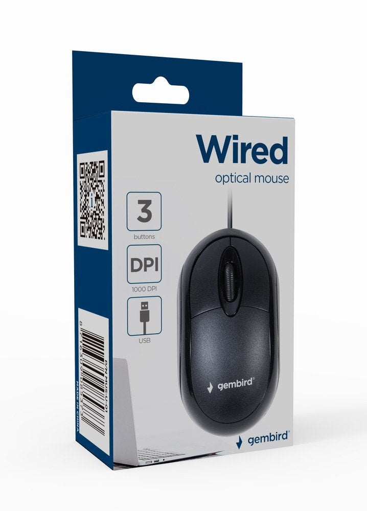 EAN 8716309085373 - Gembird MUS-U-01 ratón Ambidextro USB tipo A Óptico 1000 DPI imagen 1