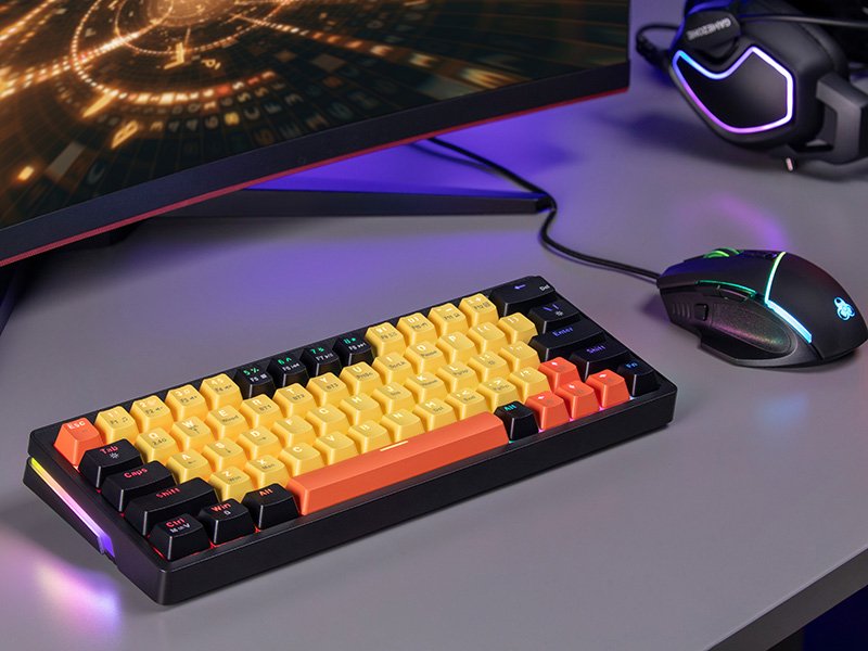 EAN 5907512871898 - Tracer EVO2 teclado Juego USB + RF Wireless + Bluetooth QWERTY Inglés Negro, Naranja, Amarillo imagen 5