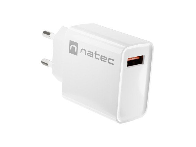 Cargador Usb Natec Ribera Usb-A 18w Blanco
