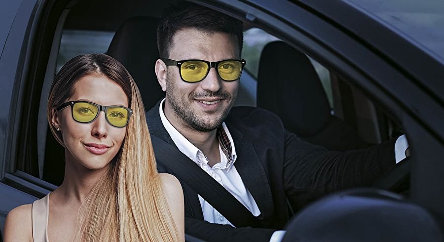 Wedo Nachtsichtbrille Negro Polarized Amarillo Getönt